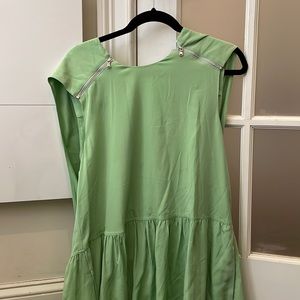 Tibi Green Cape Dress